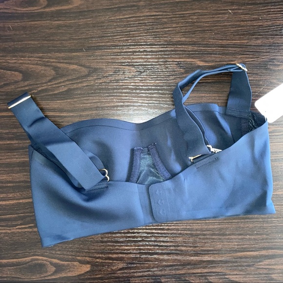 Free People Naomi Longline Bra Thick Adjustable Straps Black NEW NTW - Picture 9 of 14